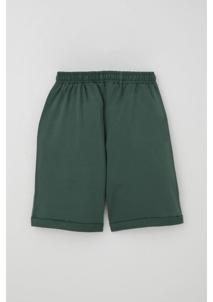 Kız Çocuk Şortlu Takm Yazı Baskılı Beli Lastikli Cepli 6-12 Yaş, Ekru indirimleri