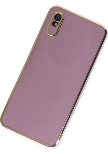 Newface Xiaomi Redmi 9A Kılıf Volet Silikon - Mor modelleri