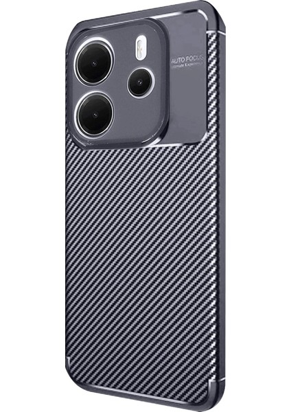 Newface Xiaomi Redmi Note 14 4g Kılıf Auto Focus Karbon Kapak - Lacivert modelleri