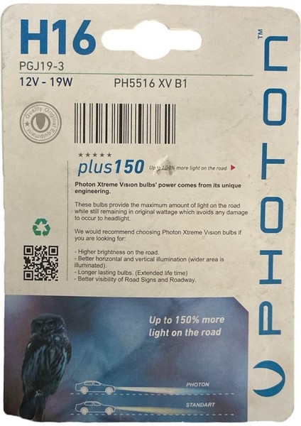 H16 12V Xtreme Vision %150 Daha Fazla Işık Ampul fiyatları