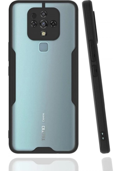 Newface Tecno Camon 16 Kılıf Platin Silikon - Siyah