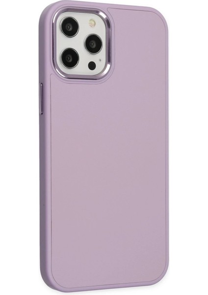 Newface iPhone 12 Pro Max Kılıf Asya Deri Silikon - Lila