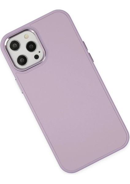 Newface iPhone 12 Pro Max Kılıf Asya Deri Silikon - Lila