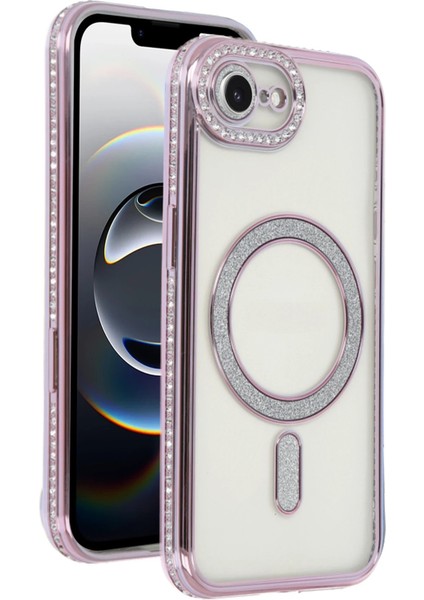 Newface Apple iPhone 16E Joke Simli Magneticsafe Kılıf - Pembe