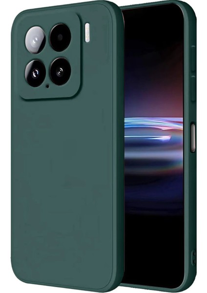 Newface Xiaomi Mi 15 Pro Kılıf Nano Içi Kadife Silikon - Koyu Yeşil
