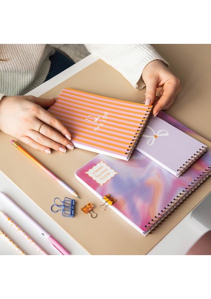 Haftalık ve Günlük 3’lü Masaüstü Süresiz Planlayıcı Set - Soyut fiyatları