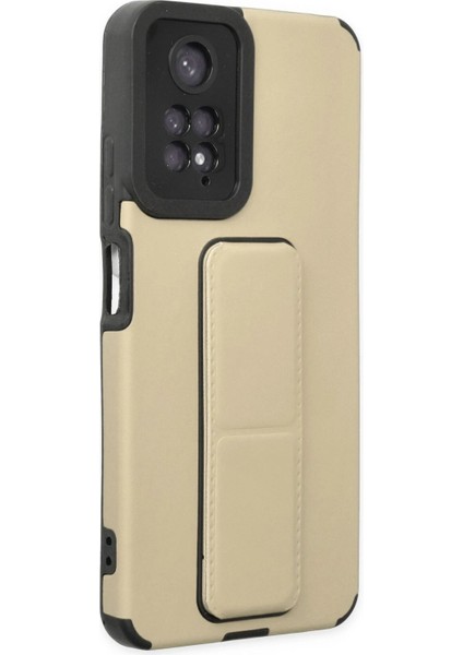 Newface Xiaomi Redmi Note 11 Kılıf Mega Standlı Silikon - Gold fiyatları