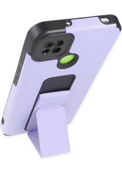 Newface Xiaomi Redmi 9c Kılıf Mega Standlı Silikon - Lila