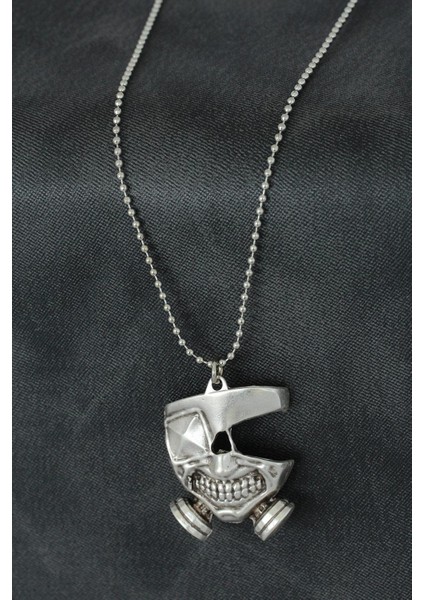Maske Figürlü Metal Erkek Kolye
