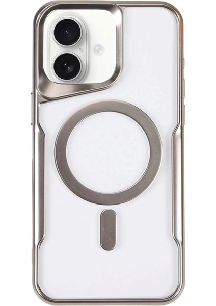 Newface iPhone 16 Plus Kılıf Boyi Magsafe Silikon Kapak - Gümüş