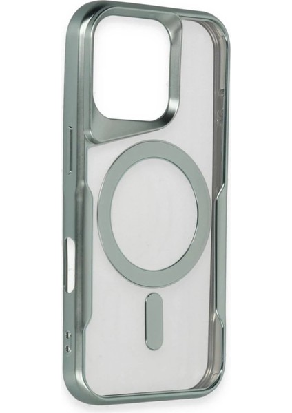Newface iPhone 16 Plus Kılıf Boyi Magsafe Silikon Kapak - Gümüş