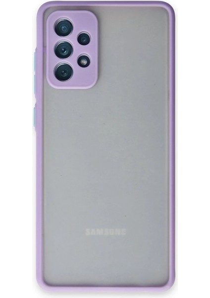 Newface Samsung Galaxy A72 Kılıf Montreal Silikon Kapak - Mor
