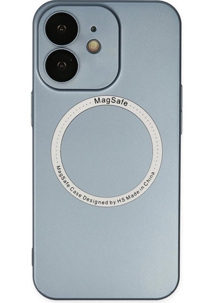 Newface iPhone 12 Kılıf Jack Magneticsafe Lens Silikon - Sierra Blue