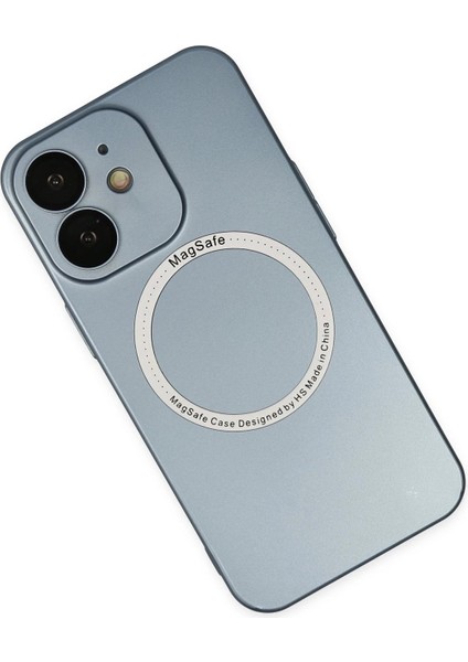 Newface iPhone 12 Kılıf Jack Magneticsafe Lens Silikon - Sierra Blue modelleri