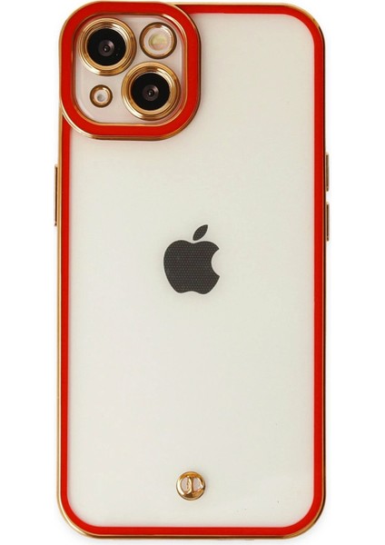 Newface iPhone 14 Plus Kılıf Liva Lens Silikon - Kırmızı