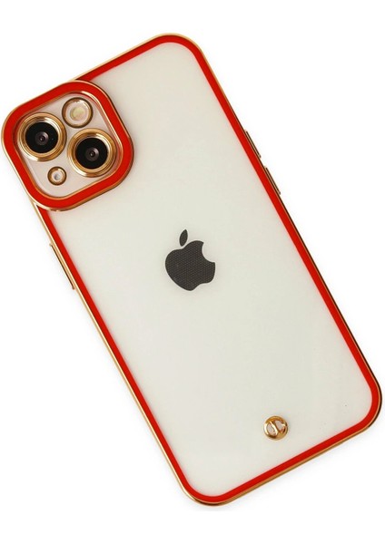 Newface iPhone 14 Plus Kılıf Liva Lens Silikon - Kırmızı