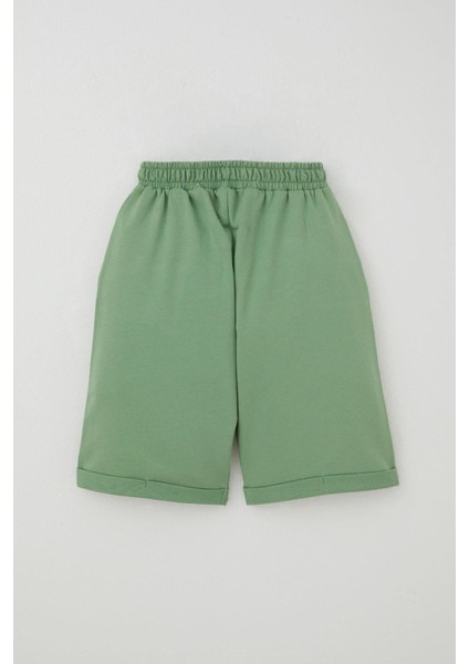 Kız Çocuk Şortlu Takm Yazı Baskılı Beli Lastikli Cepli 6-12 Yaş, Siyah indirimleri