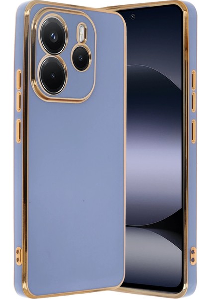 Newface Xiaomi Redmi Note 14 4g Kılıf Volet Silikon - Mavi