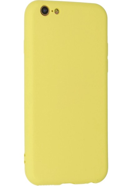 Newface iPhone 6 Plus Kılıf Nano Içi Kadife Silikon - Sarı modelleri