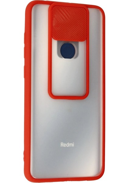 Newface Xiaomi Redmi Note 9 Kılıf Palm Buzlu Kamera Sürgülü Silikon - Kırmızı modelleri