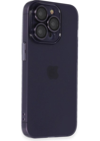 Newface iPhone 14 Pro Max Kılıf Luko Lens Silikon - Derin Mor