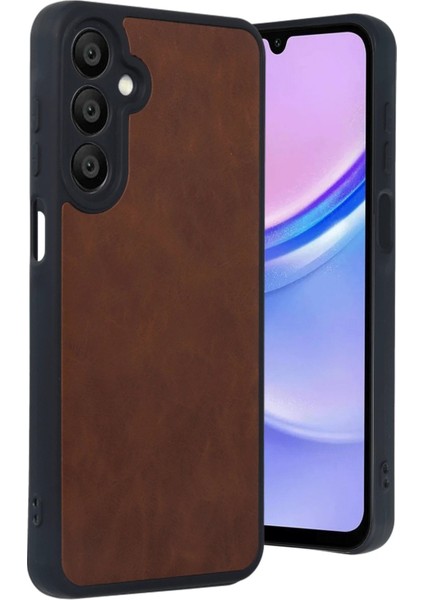 Newface Samsung Galaxy A16 5g Kılıf Aras Deri Kapak - Taba