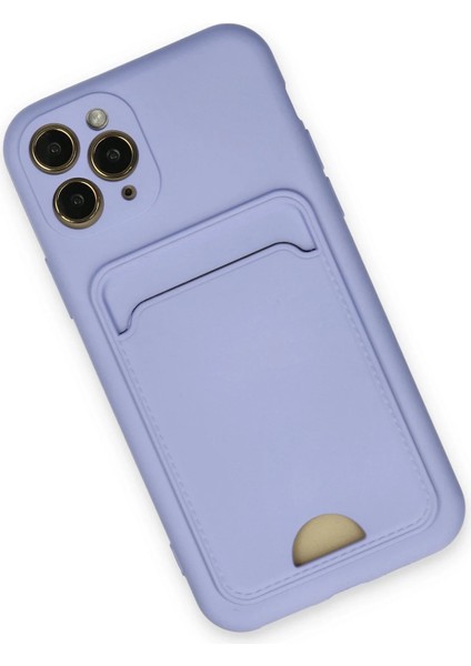 Newface iPhone 11 Pro Kılıf Kelvin Kartvizitli Silikon - Lila