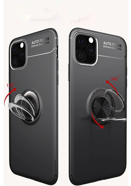Newface iPhone 11 Pro Kılıf Range Yüzüklü Silikon - Mavi