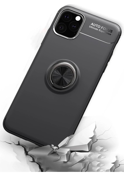 Newface iPhone 11 Pro Kılıf Range Yüzüklü Silikon - Mavi