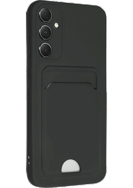 Newface Samsung Galaxy A16 5g Kılıf Kelvin Kartvizitli Silikon - Siyah
