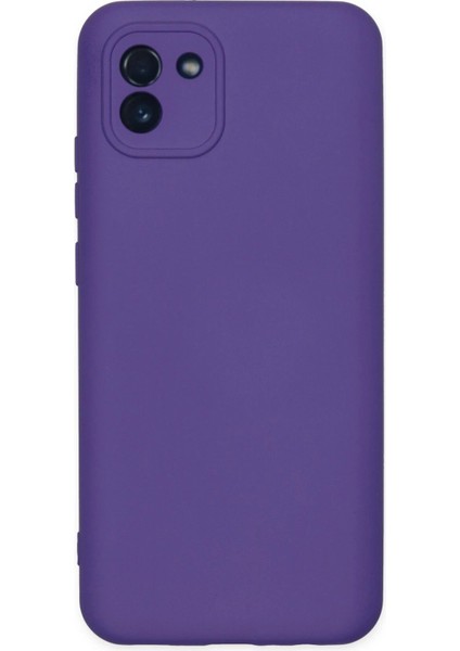 Newface Samsung Galaxy A03 Kılıf Nano Içi Kadife Silikon - Mor