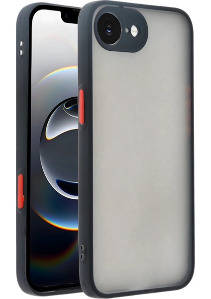 Newface iPhone 16E Kılıf Montreal Silikon Kapak - Siyah