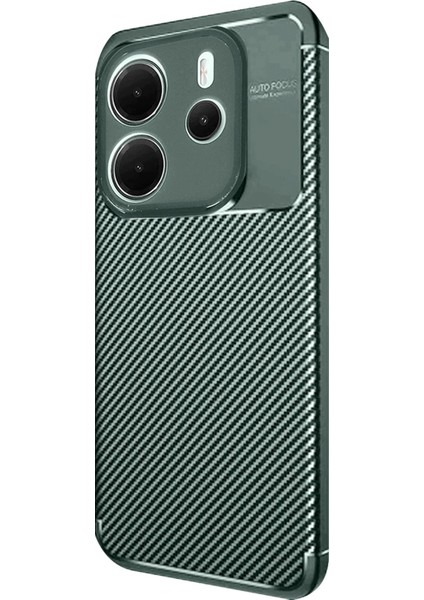 Newface Xiaomi Redmi Note 14 4g Kılıf Auto Focus Karbon Kapak - Koyu Yeşil modelleri