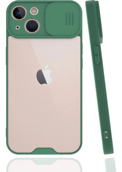 Newface iPhone 13 Mini Kılıf Platin Kamera Koruma Silikon - Yeşil
