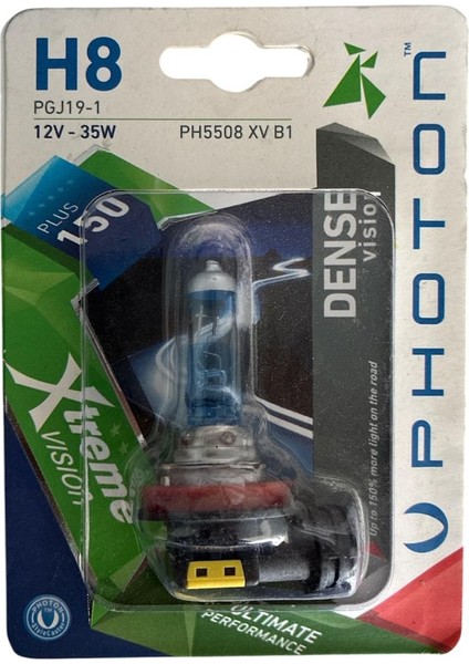 H8 12V Xtreme Vision %150 Daha Fazla Işık Ampul