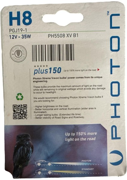 H8 12V Xtreme Vision %150 Daha Fazla Işık Ampul fiyatları