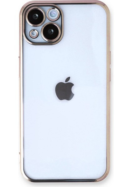 Newface iPhone 13 Kılıf Razer Lensli Silikon - Gold
