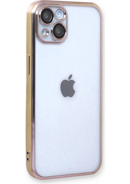 Newface iPhone 13 Kılıf Razer Lensli Silikon - Gold