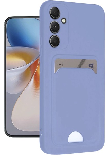 Newface Samsung Galaxy A16 5g Kılıf Kelvin Kartvizitli Silikon - Lila