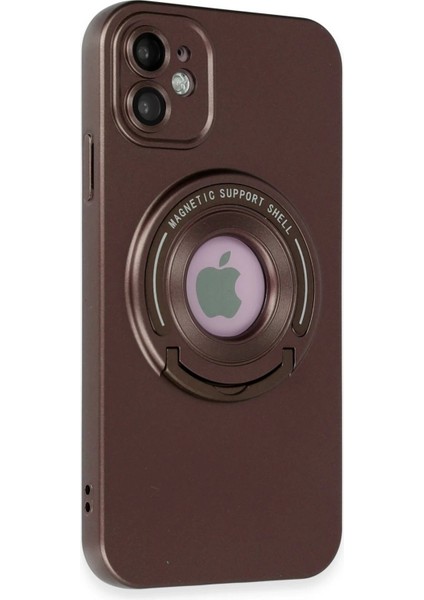 Newface iPhone 12 Kılıf Lukka Magneticsafe Kapak - Kahverengi fiyatları
