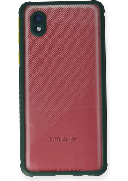 Newface Samsung Galaxy A01 Core Kılıf Miami Şeffaf Silikon - Koyu Yeşil fiyatları