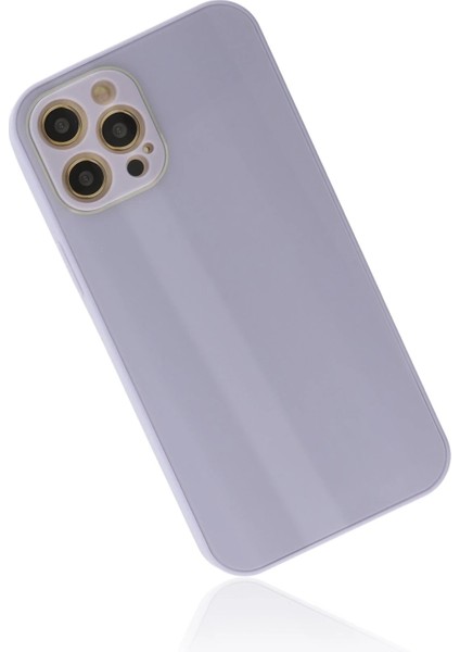 Newface iPhone 12 Pro Kılıf Glass Kapak - Lila fiyatları
