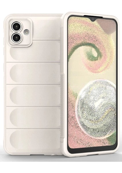 Newface Samsung Galaxy A04E Kılıf Optimum Silikon - Krem
