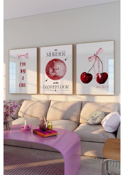 Elite 3'lü Poster Seti, Estetik Duvar Posteri Seti, Çerçevesiz Poster 1 Adet