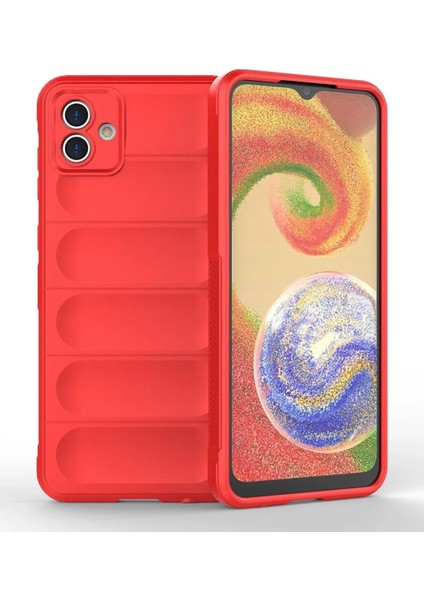 Newface Samsung Galaxy A04E Kılıf Optimum Silikon - Kırmızı