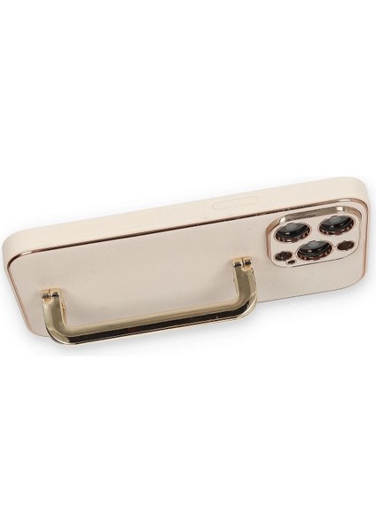 Newface iPhone 14 Pro Kılıf Coco Elit Kapak - Gold
