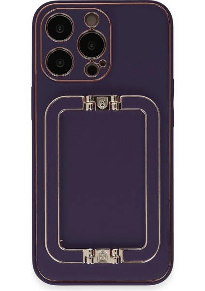 Newface iPhone 14 Pro Kılıf Coco Elit Kapak - Derin Mor