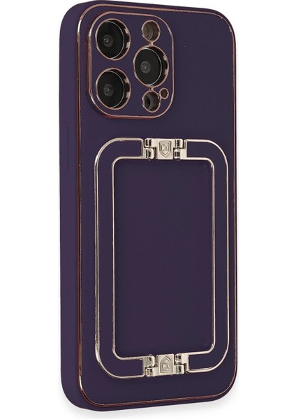 Newface iPhone 14 Pro Kılıf Coco Elit Kapak - Derin Mor