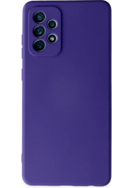 Newface Samsung Galaxy A72 Kılıf Nano Içi Kadife Silikon - Mor