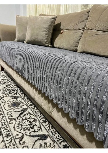 Elite Kaymaz Taban Süngerli Kadife Koltuk Kılıfı - Çekyat Örtüsü 170X210 1 Adet